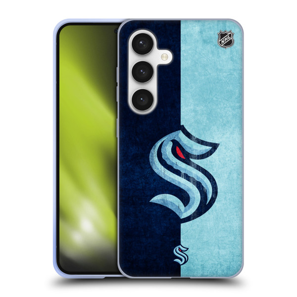NHL Seattle Kraken Half Distressed Soft Gel Case for Samsung Galaxy S24 5G