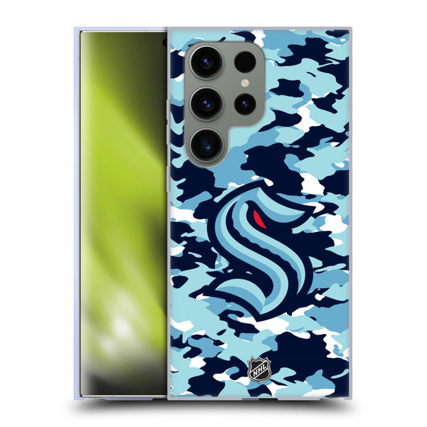 NHL Seattle Kraken Camouflage Soft Gel Case for Samsung Galaxy S24 Ultra 5G