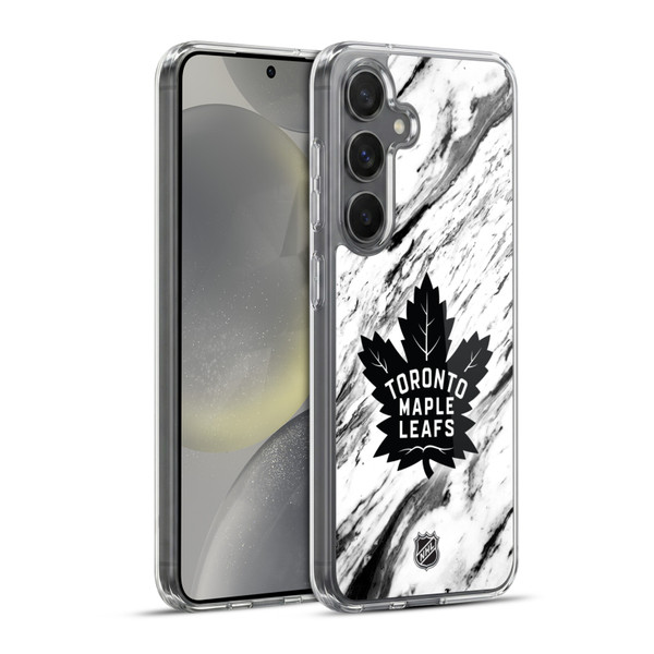 NHL Toronto Maple Leafs Marble Soft Gel Case for Samsung Galaxy S24+ 5G & MagSafe