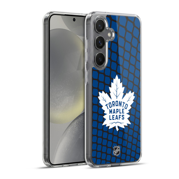 NHL Toronto Maple Leafs Net Pattern Soft Gel Case for Samsung Galaxy S24+ 5G & MagSafe