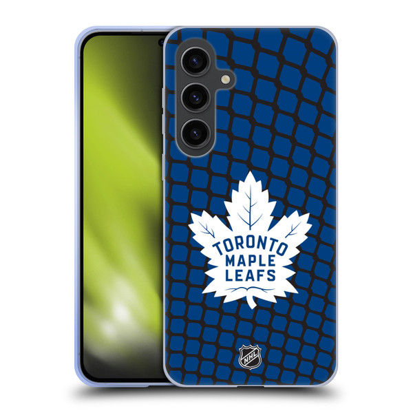 NHL Toronto Maple Leafs Net Pattern Soft Gel Case for Samsung Galaxy S24+ 5G