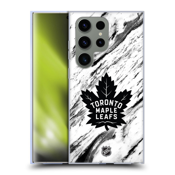 NHL Toronto Maple Leafs Marble Soft Gel Case for Samsung Galaxy S24 Ultra 5G