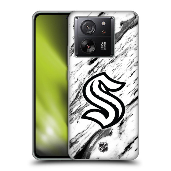NHL Seattle Kraken Marble Soft Gel Case for Xiaomi 13T 5G / 13T Pro 5G