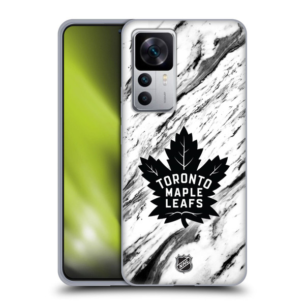 NHL Toronto Maple Leafs Marble Soft Gel Case for Xiaomi 12T 5G / 12T Pro 5G / Redmi K50 Ultra 5G