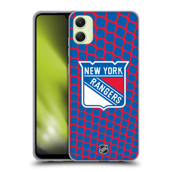 NHL New York Rangers Net Pattern Soft Gel Case for Samsung Galaxy A05