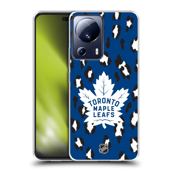 NHL Toronto Maple Leafs Leopard Patten Soft Gel Case for Xiaomi 13 Lite 5G