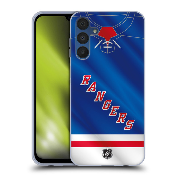 NHL New York Rangers Jersey Soft Gel Case for Samsung Galaxy A15
