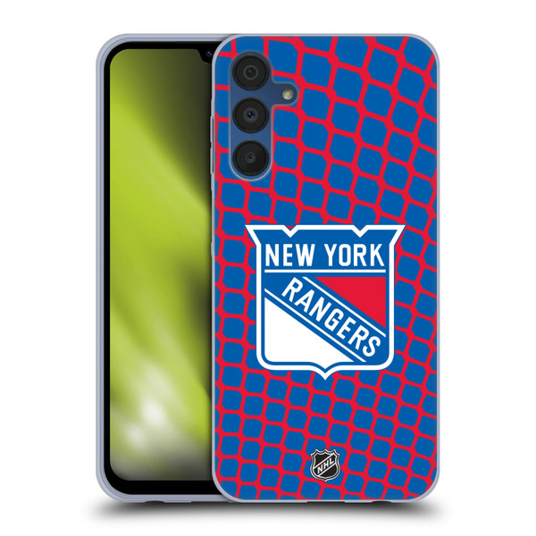 NHL New York Rangers Net Pattern Soft Gel Case for Samsung Galaxy A15