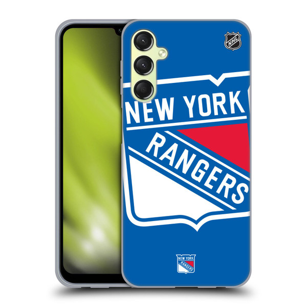 NHL New York Rangers Oversized Soft Gel Case for Samsung Galaxy A24 4G / Galaxy M34 5G