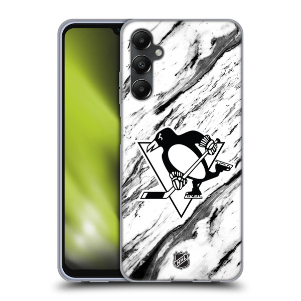 NHL Pittsburgh Penguins Marble Soft Gel Case for Samsung Galaxy A05s