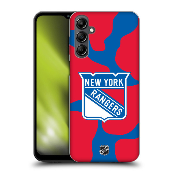 NHL New York Rangers Cow Pattern Soft Gel Case for Samsung Galaxy M14 5G