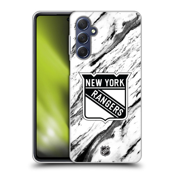 NHL New York Rangers Marble Soft Gel Case for Samsung Galaxy M54 5G