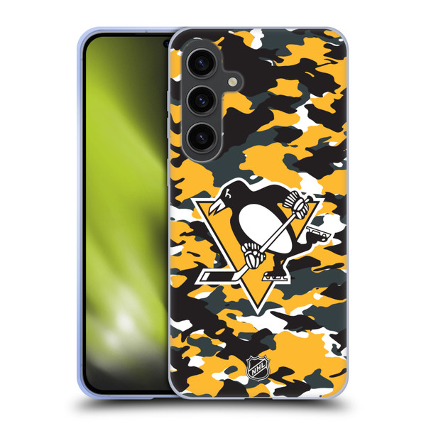 NHL Pittsburgh Penguins Camouflage Soft Gel Case for Samsung Galaxy S24+ 5G