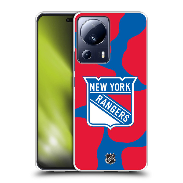 NHL New York Rangers Cow Pattern Soft Gel Case for Xiaomi 13 Lite 5G
