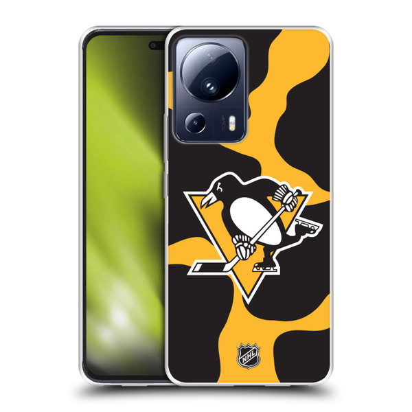 NHL Pittsburgh Penguins Cow Pattern Soft Gel Case for Xiaomi 13 Lite 5G