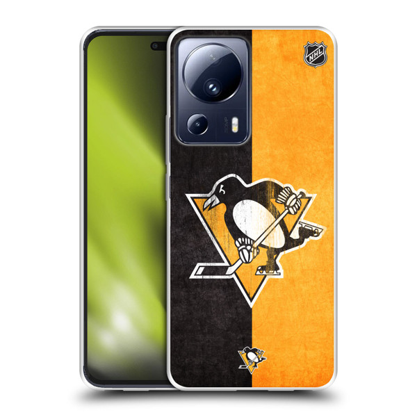 NHL Pittsburgh Penguins Half Distressed Soft Gel Case for Xiaomi 13 Lite 5G