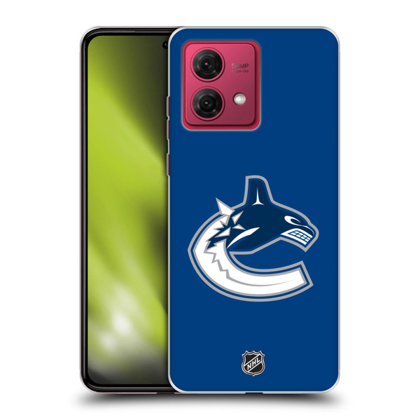 NHL Vancouver Canucks Plain Soft Gel Case for Motorola Moto G84 5G