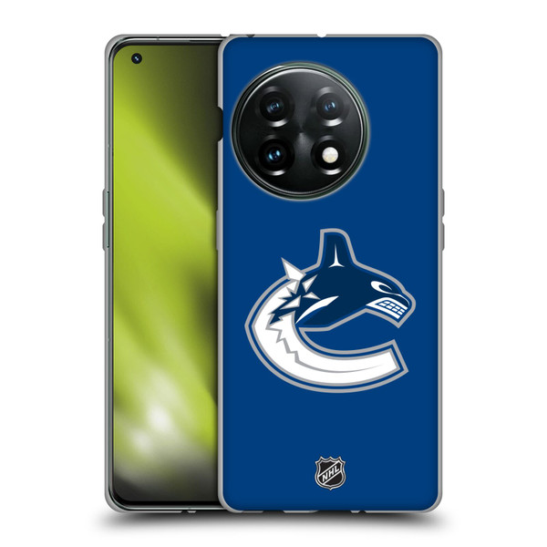 NHL Vancouver Canucks Plain Soft Gel Case for OnePlus 11 5G