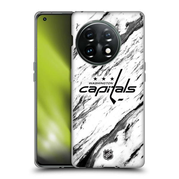 NHL Washington Capitals Marble Soft Gel Case for OnePlus 11 5G