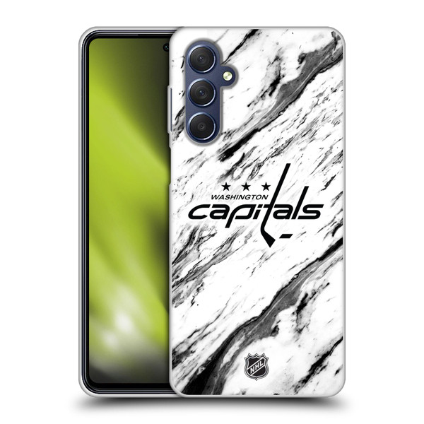 NHL Washington Capitals Marble Soft Gel Case for Samsung Galaxy M54 5G
