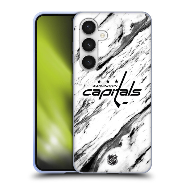 NHL Washington Capitals Marble Soft Gel Case for Samsung Galaxy S24 5G