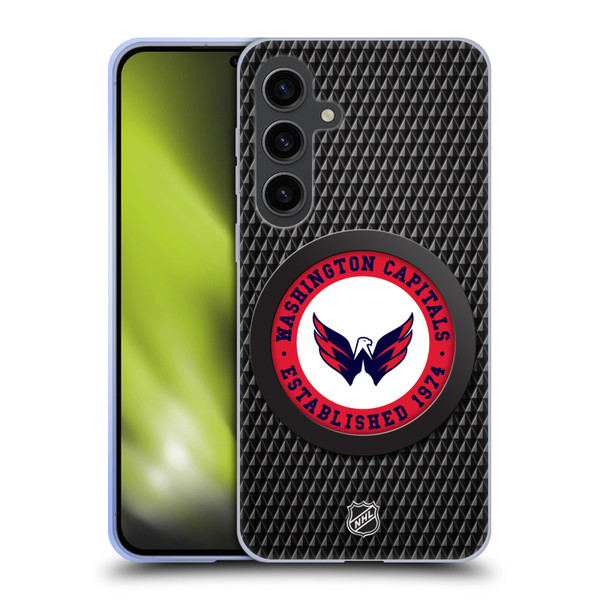 NHL Washington Capitals Puck Texture Soft Gel Case for Samsung Galaxy S24+ 5G