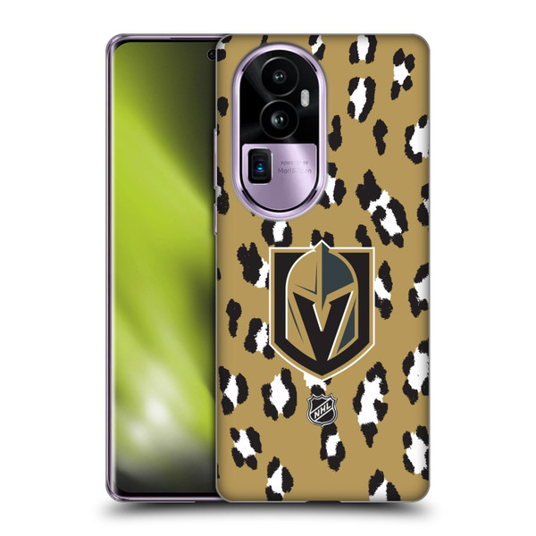NHL Vegas Golden Knights Leopard Patten Soft Gel Case for OPPO Reno10 Pro+
