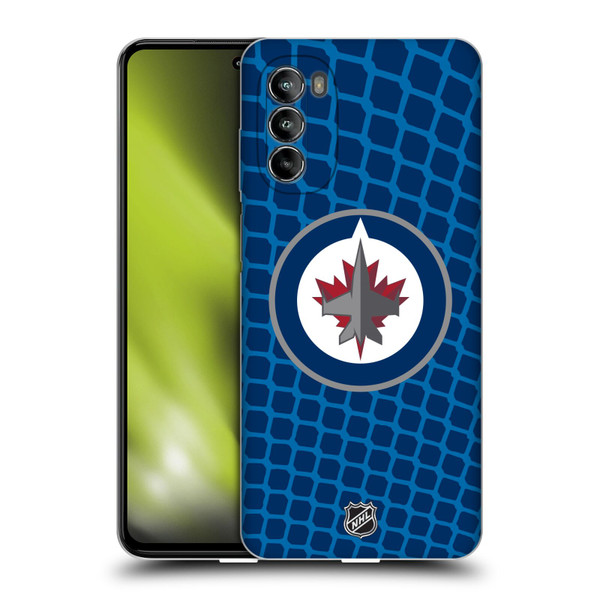 NHL Winnipeg Jets Net Pattern Soft Gel Case for Motorola Moto G82 5G