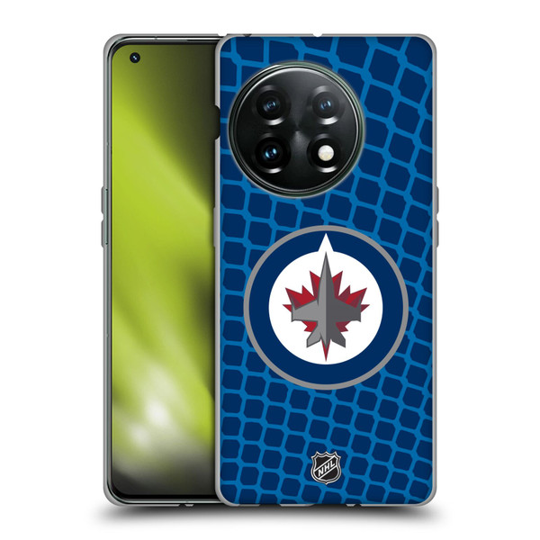 NHL Winnipeg Jets Net Pattern Soft Gel Case for OnePlus 11 5G