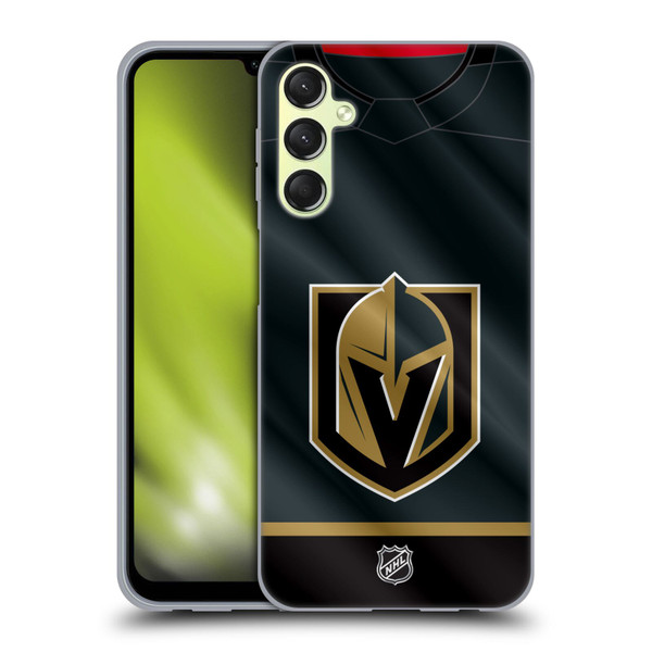 NHL Vegas Golden Knights Jersey Soft Gel Case for Samsung Galaxy A24 4G / Galaxy M34 5G