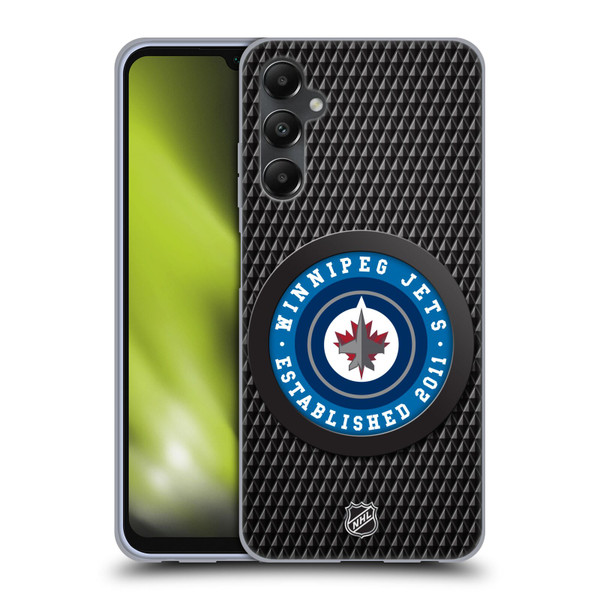 NHL Winnipeg Jets Puck Texture Soft Gel Case for Samsung Galaxy A05s
