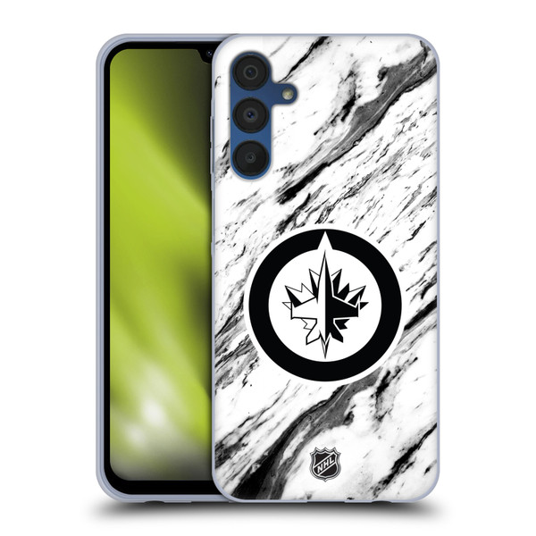NHL Winnipeg Jets Marble Soft Gel Case for Samsung Galaxy A15