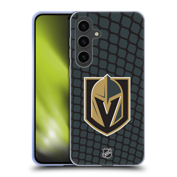 NHL Vegas Golden Knights Net Pattern Soft Gel Case for Samsung Galaxy S24+ 5G