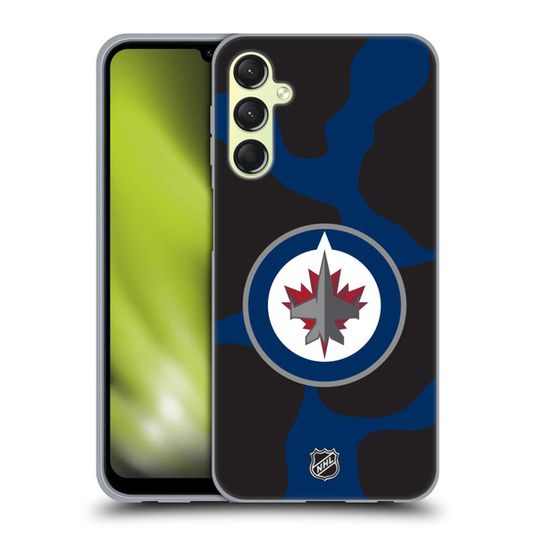 NHL Winnipeg Jets Cow Pattern Soft Gel Case for Samsung Galaxy A24 4G / Galaxy M34 5G