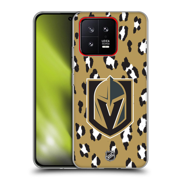 NHL Vegas Golden Knights Leopard Patten Soft Gel Case for Xiaomi 13 5G
