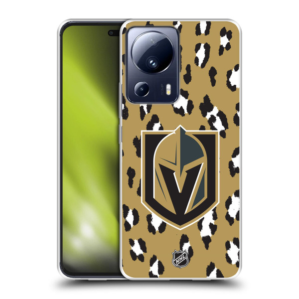 NHL Vegas Golden Knights Leopard Patten Soft Gel Case for Xiaomi 13 Lite 5G