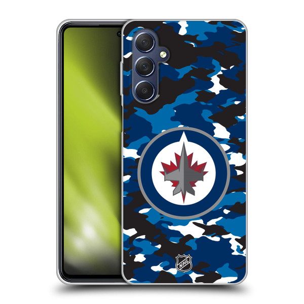 NHL Winnipeg Jets Camouflage Soft Gel Case for Samsung Galaxy M54 5G