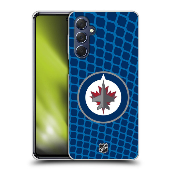 NHL Winnipeg Jets Net Pattern Soft Gel Case for Samsung Galaxy M54 5G