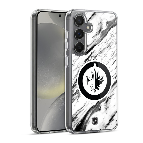 NHL Winnipeg Jets Marble Soft Gel Case for Samsung Galaxy S24 5G & MagSafe