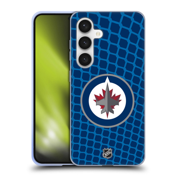 NHL Winnipeg Jets Net Pattern Soft Gel Case for Samsung Galaxy S24 5G