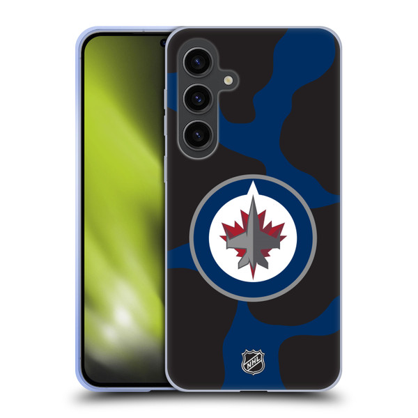 NHL Winnipeg Jets Cow Pattern Soft Gel Case for Samsung Galaxy S24+ 5G
