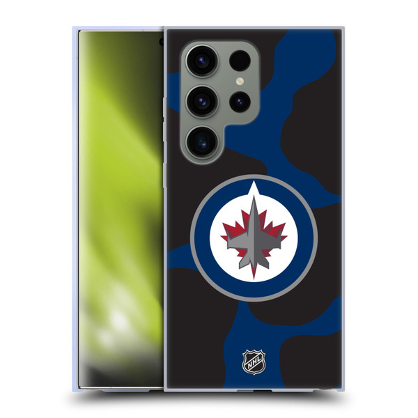 NHL Winnipeg Jets Cow Pattern Soft Gel Case for Samsung Galaxy S24 Ultra 5G