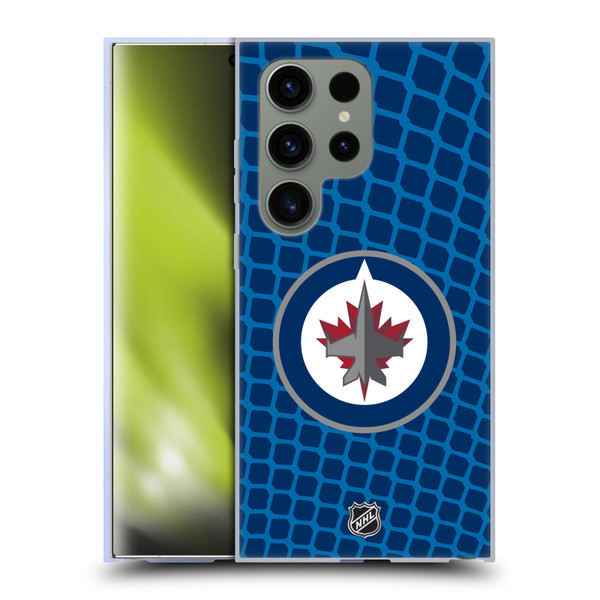 NHL Winnipeg Jets Net Pattern Soft Gel Case for Samsung Galaxy S24 Ultra 5G