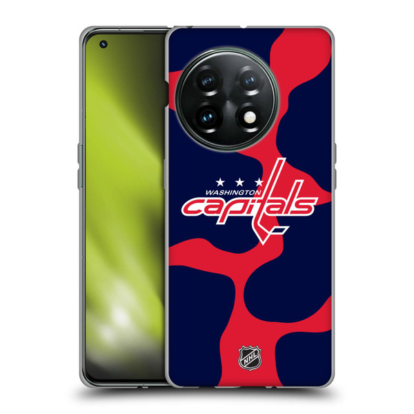 NHL Washington Capitals Cow Pattern Soft Gel Case for OnePlus 11 5G