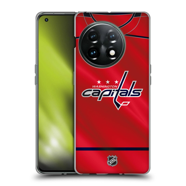 NHL Washington Capitals Jersey Soft Gel Case for OnePlus 11 5G