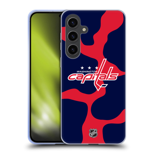 NHL Washington Capitals Cow Pattern Soft Gel Case for Samsung Galaxy S24+ 5G