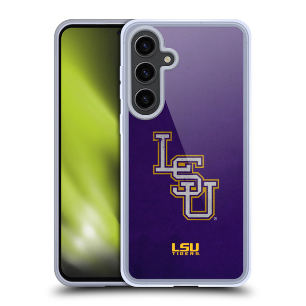 Louisiana State University LSU Louisiana State University Distressed Look Soft Gel Case for Samsung Galaxy S24+ 5G