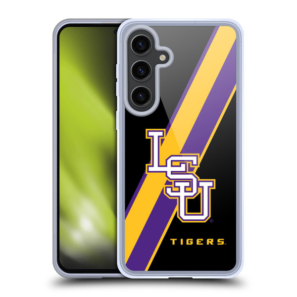 Louisiana State University LSU Louisiana State University Stripes Soft Gel Case for Samsung Galaxy S24+ 5G
