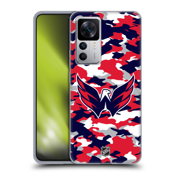 NHL Washington Capitals Camouflage Soft Gel Case for Xiaomi 12T 5G / 12T Pro 5G / Redmi K50 Ultra 5G