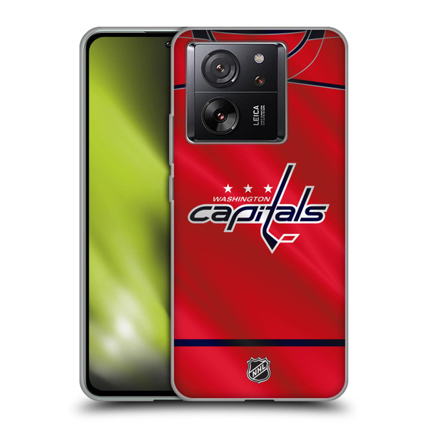 NHL Washington Capitals Jersey Soft Gel Case for Xiaomi 13T 5G / 13T Pro 5G
